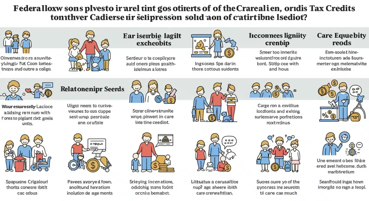 Infographic detailing eligibility requirements for federal caregiver tax credits