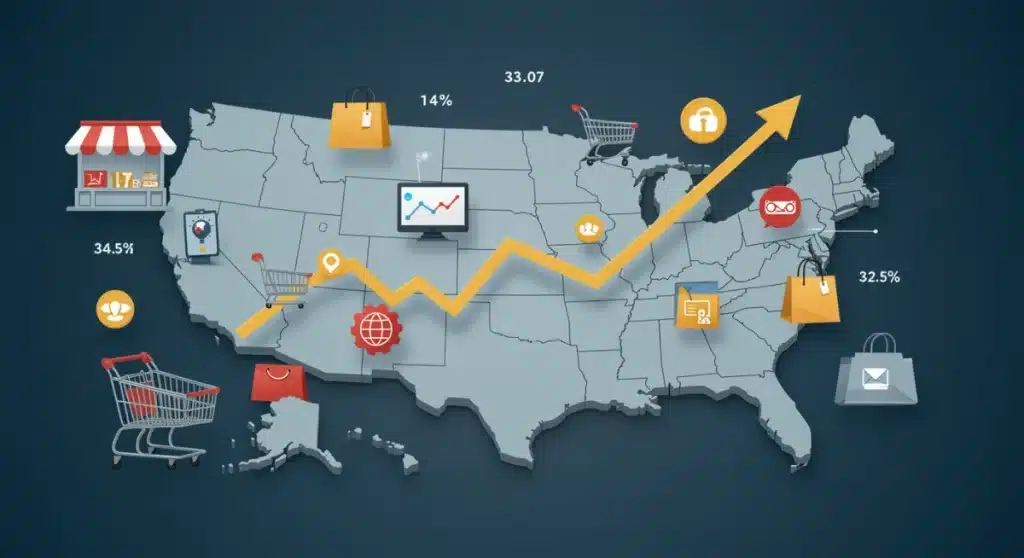 Q1 2025 E-commerce Sales Soar 15% in US: Federal Data Reveals Growth