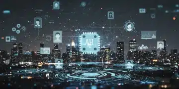 AI-powered digital advertising trends for 2025, showing data analytics and AI integration