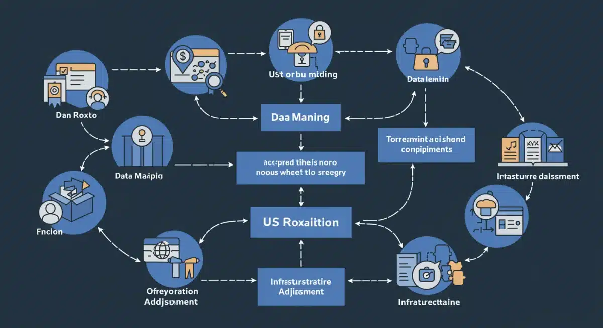Flowchart of data localization compliance steps for US businesses