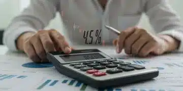 Financial calculator showing 4.5% inflation rate impacting retirement portfolio decisions