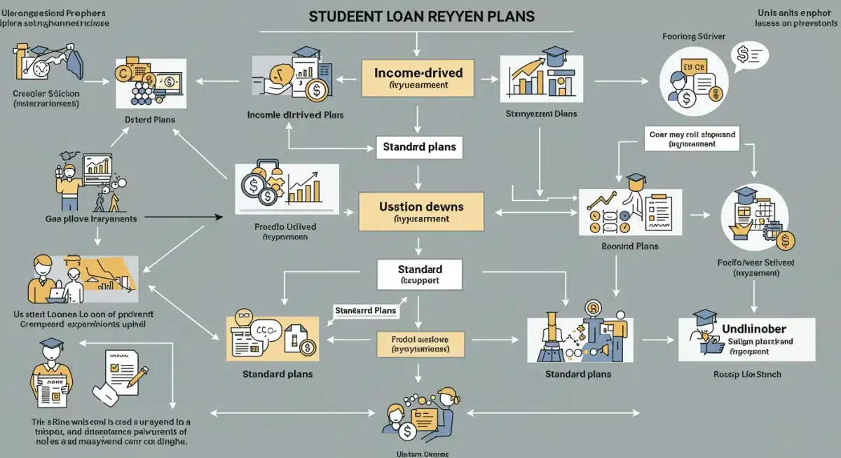 Flowchart illustrating diverse student loan repayment options and forgiveness pathways in 2026