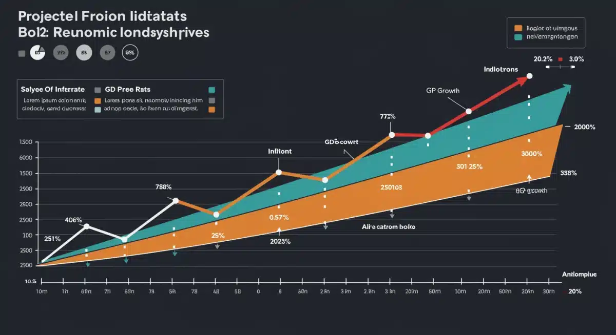 Infographic illustrating projected 2026 economic indicators and bond market trends