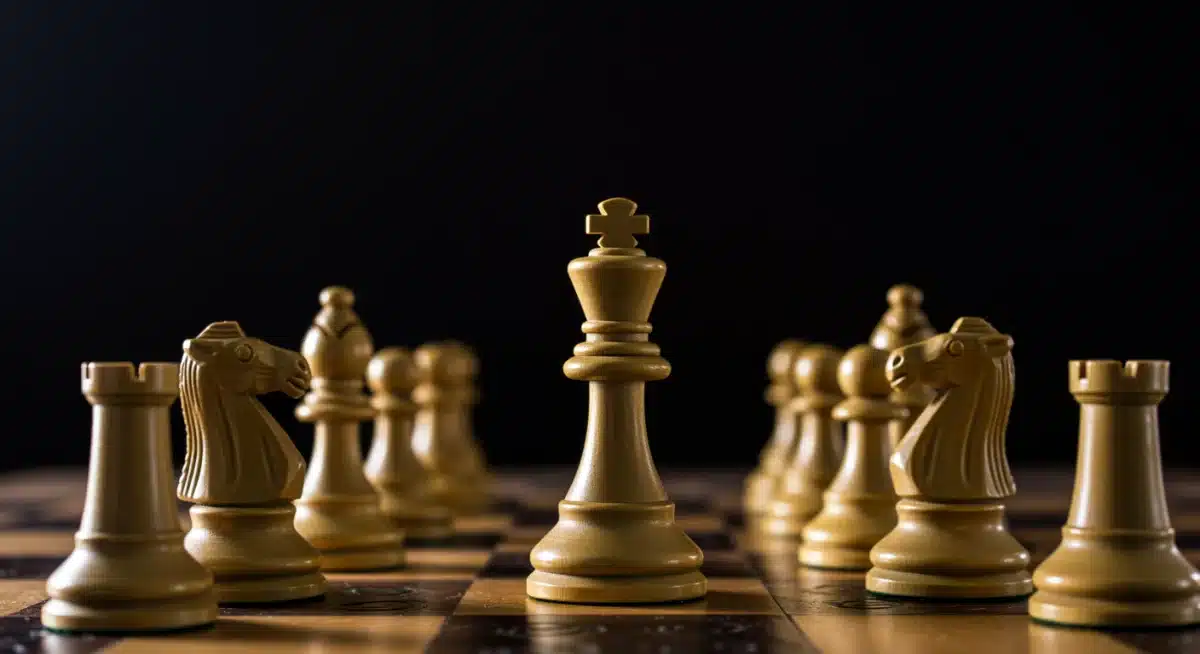 Chessboard representing strategic financial planning for rate hikes