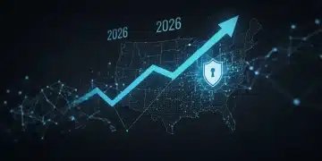 U.S. Cyberattack Surge: H1 2026 Sees 15% Increase & New Federal Strategies Graphic depicting a 15% increase in US cyberattacks in H1 2026 with federal response strategies.