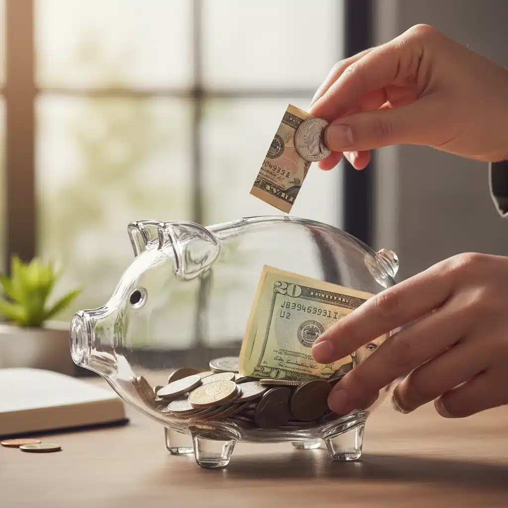 Hands adding money to a piggy bank, representing retirement savings growth