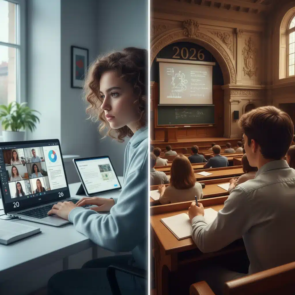 Online vs. In-Person Learning 2026: Graduation Rates & Future Trends