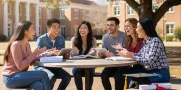 Diverse students celebrating educational success with Pell Grant funding