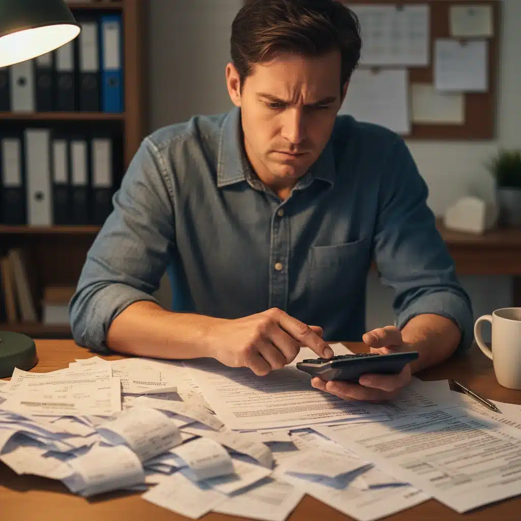 Person meticulously organizing financial records for education tax credits