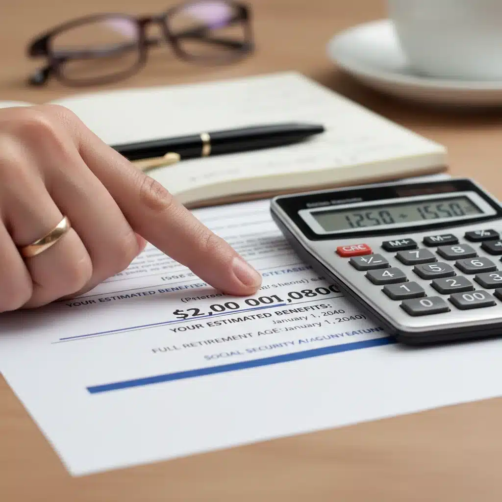 Analyzing Social Security statement for benefit calculation