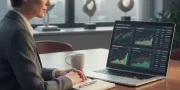 Person analyzing financial data for 401k planning