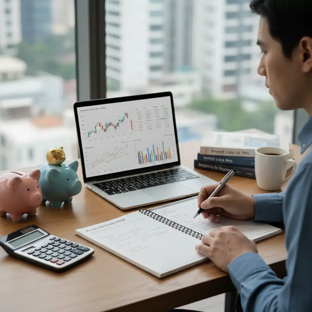 Individual actively planning personal finances and savings strategies to combat inflation.