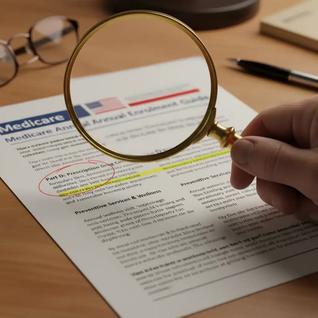 Examining Medicare documents for prescription drug and preventative care changes