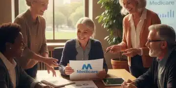 Seniors optimistically discussing 2026 Medicare changes and financial planning